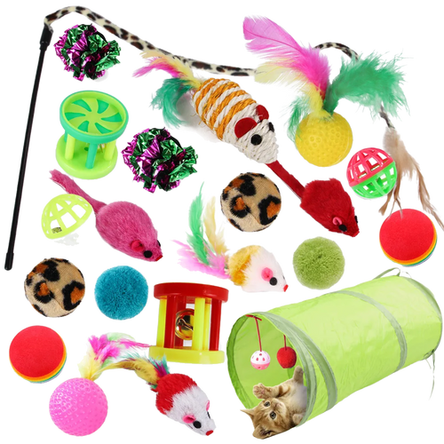 21-piece toy set with tunnel