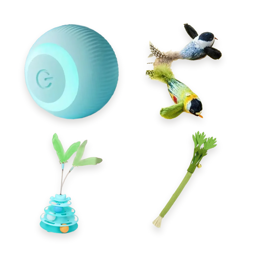 Lazy Cat Wake-Up Pack: all 4 toys