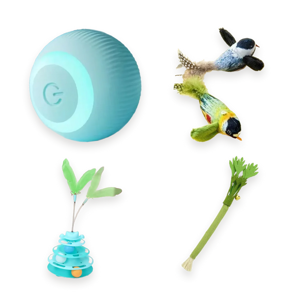 Lazy Cat Wake-Up Pack: all 4 toys