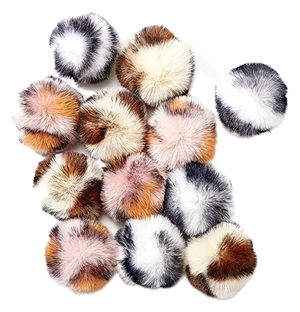 Leopard plush balls