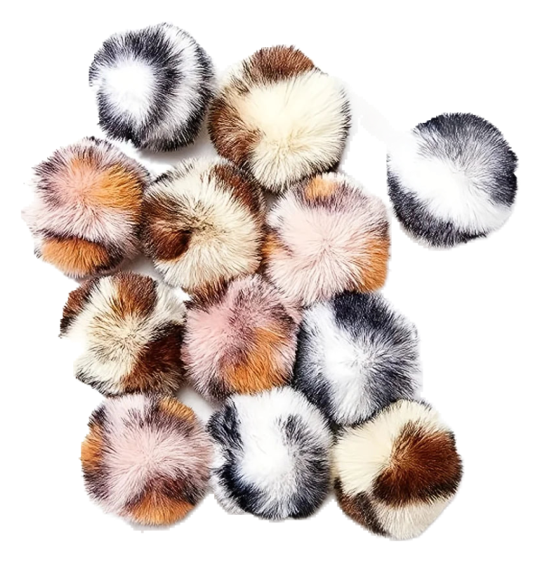 Leopard plush balls