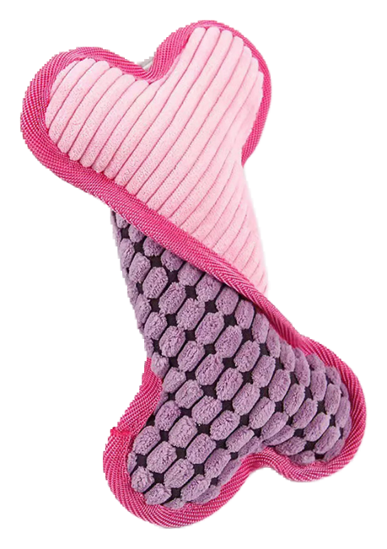 Plush squeaky bone