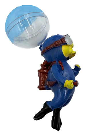 Floating scuba diver