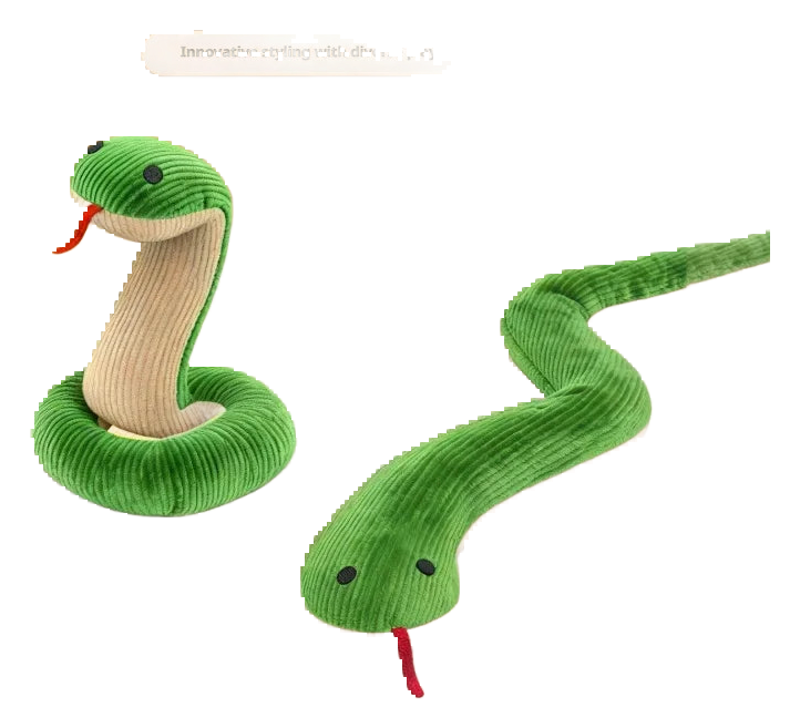 Squeaky snake chew